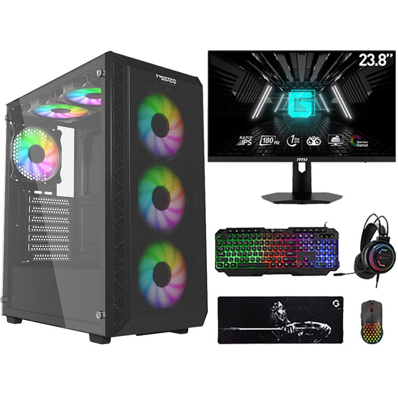 i5 GAMING PC, i5-12400F, RTX 3050 6GB, Windows 11 PRO with MSI 24