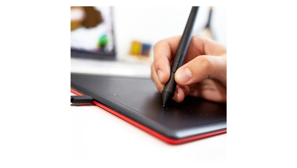 Wacom Intous 3D Creative Pen Tablet, Windows & Mac Compatible - Small, Black/Red