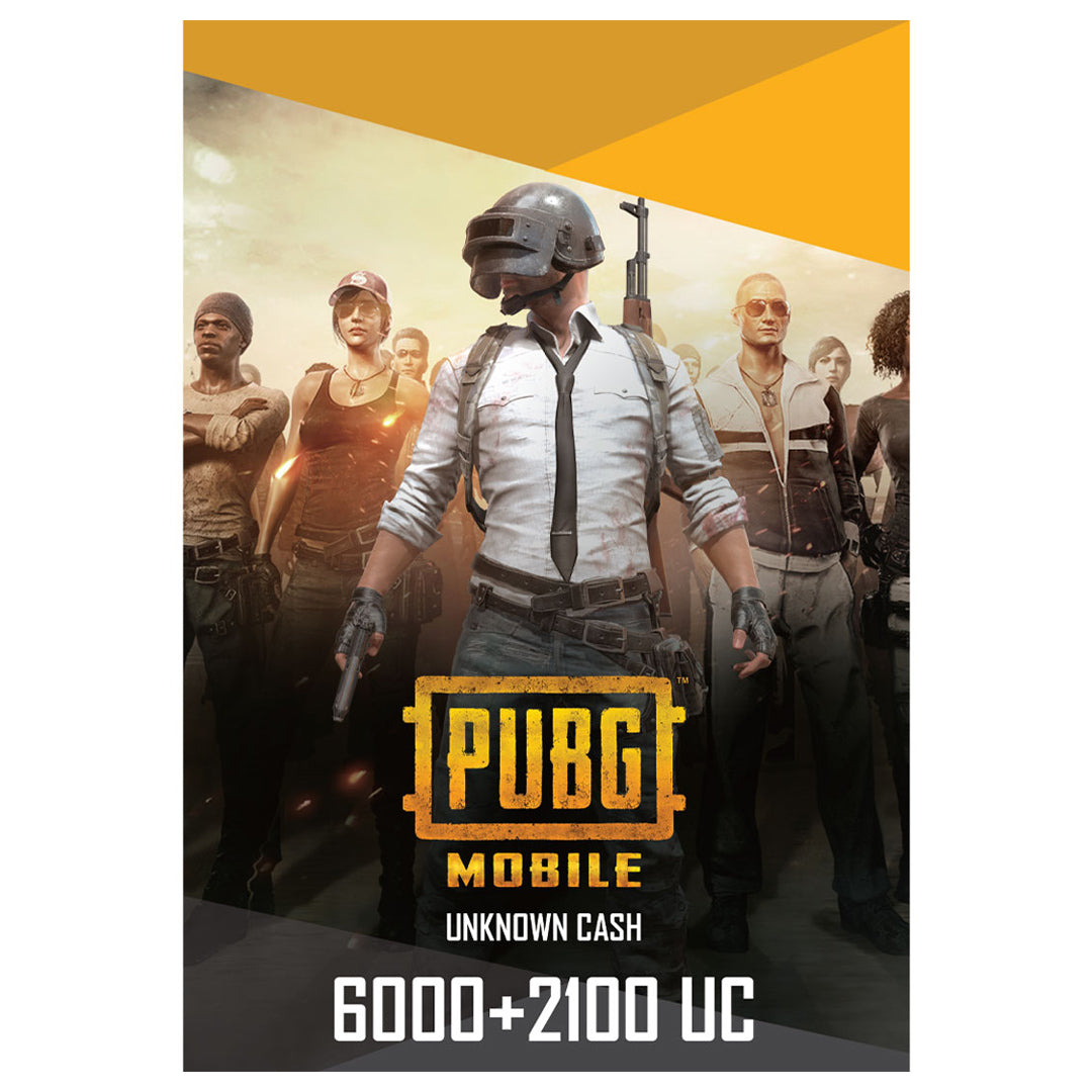 PUBG Pins 6000 + 2100 UC Gift Card