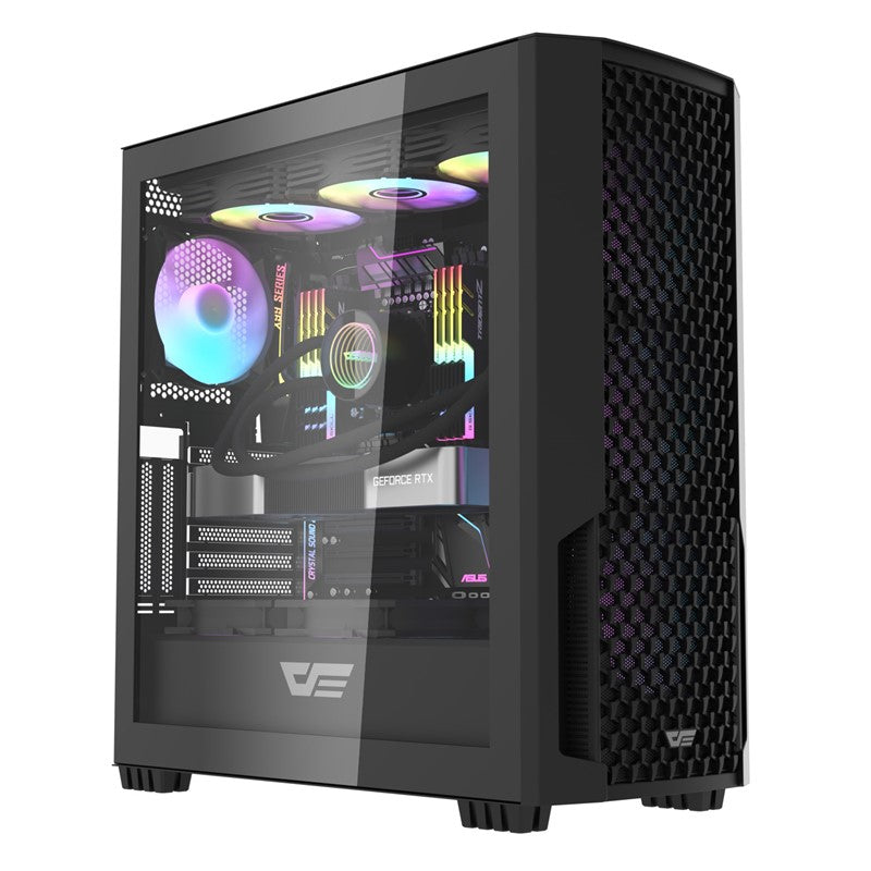 Aigo DarkFlash DF2100 ATX Mid Tower Gaming Case (With 4*ARGB Fans)