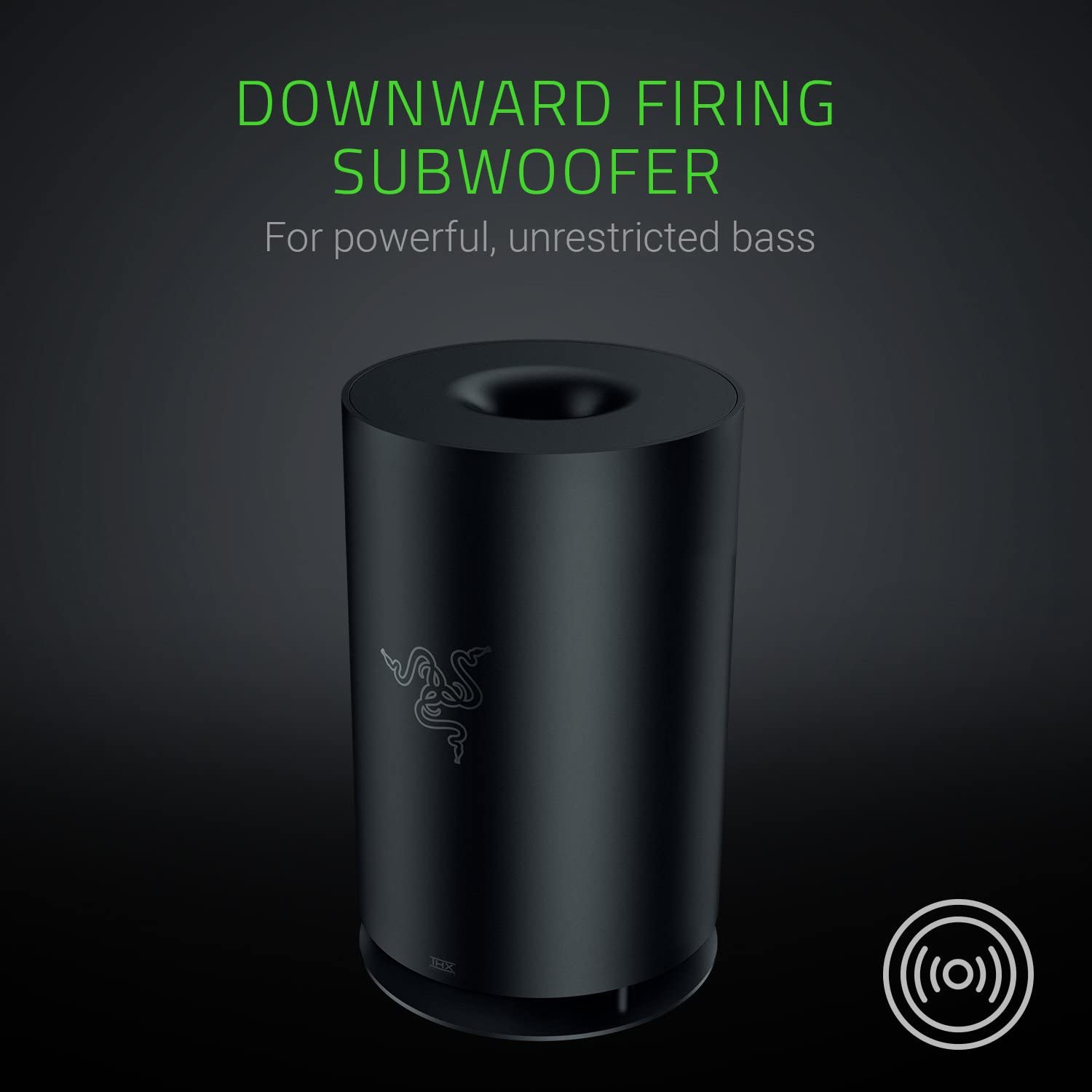 Razer Nommo Pro- Thx Certified Premium Audio - Dolby Virtual Surround Sound - Downward Firing Subwoofer PC Gaming Speakers