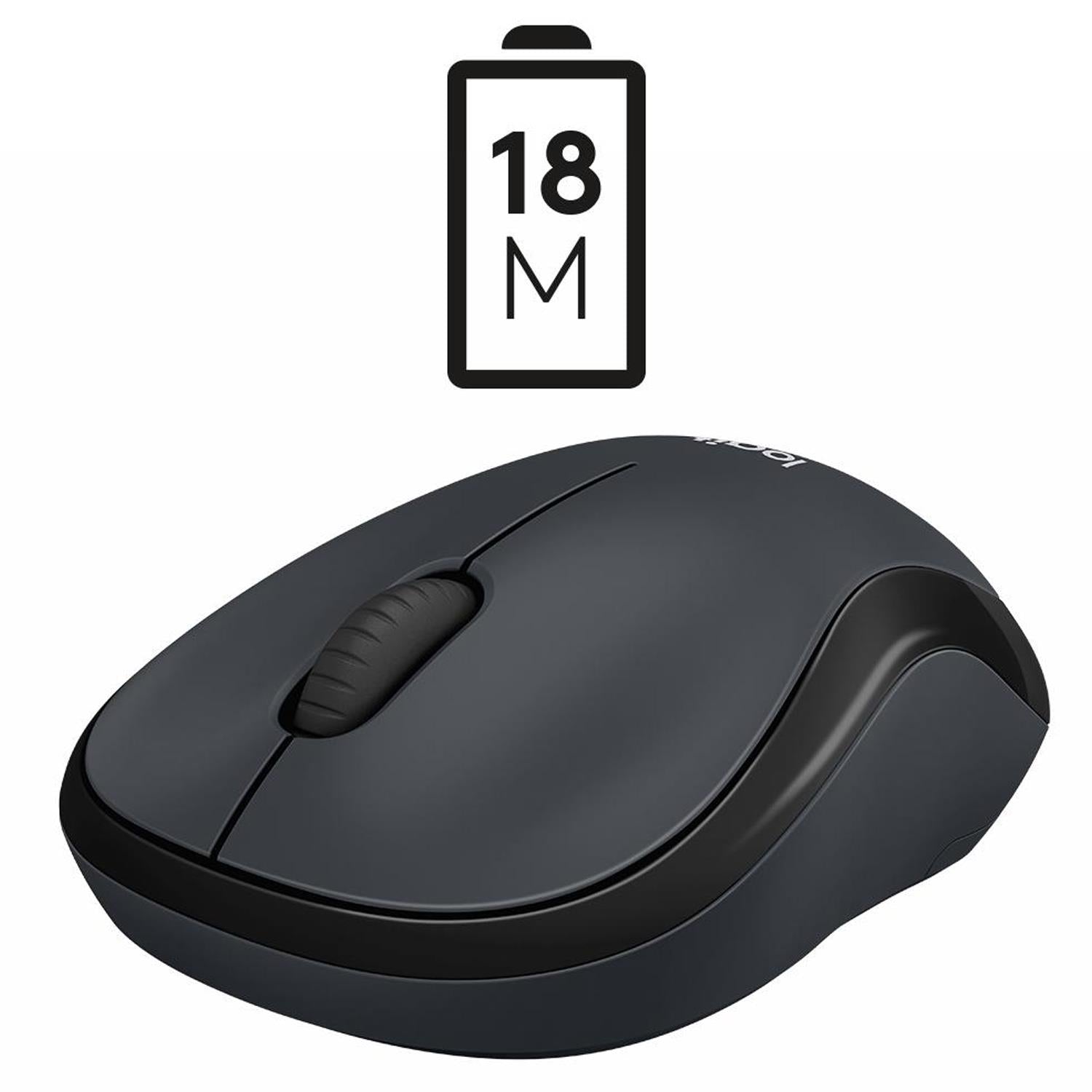 Logitech M220 Silent Wireless Mouse - Black