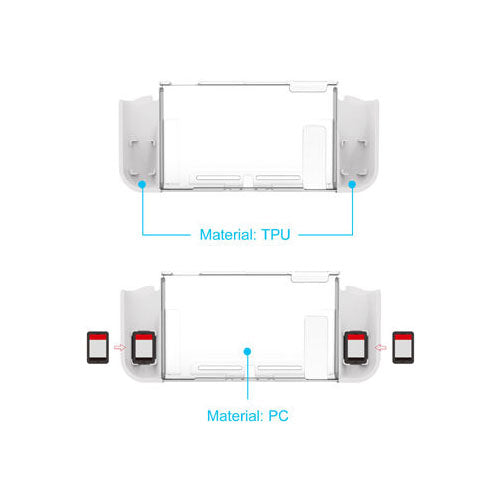 دوبي 2*1 حافظة الحماية تي بي يو كريستال لنينتندو سويش - أبيض