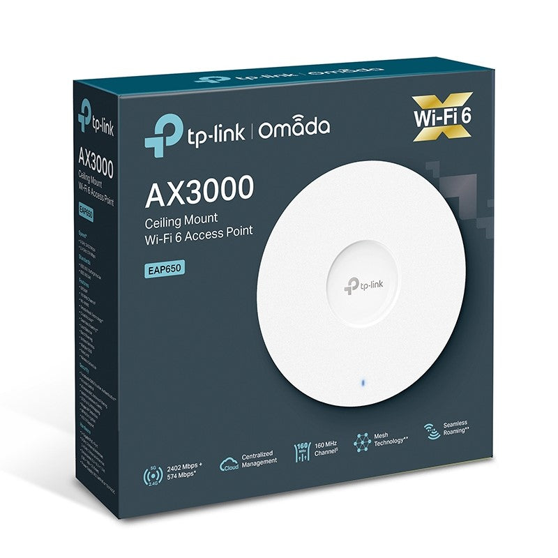 TP-LINK EAP650 AX3000 Ceiling Mount Wi-Fi 6 Access Point