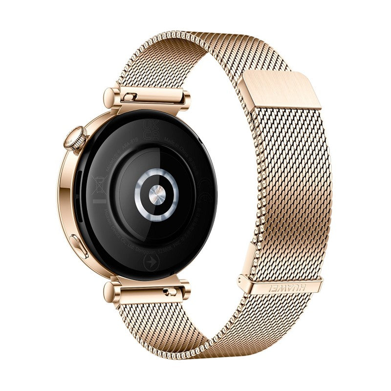 Huawei Watch GT 4, 41mm, Gold Stainless Steel, Gold Milanes Strap, 14 Days Battery Life, Geometric Aesthetics, All-New Calorie Management