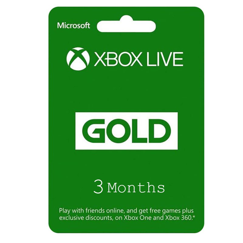 Microsoft Xbox Live Gold Gift Card 3 Months Membership