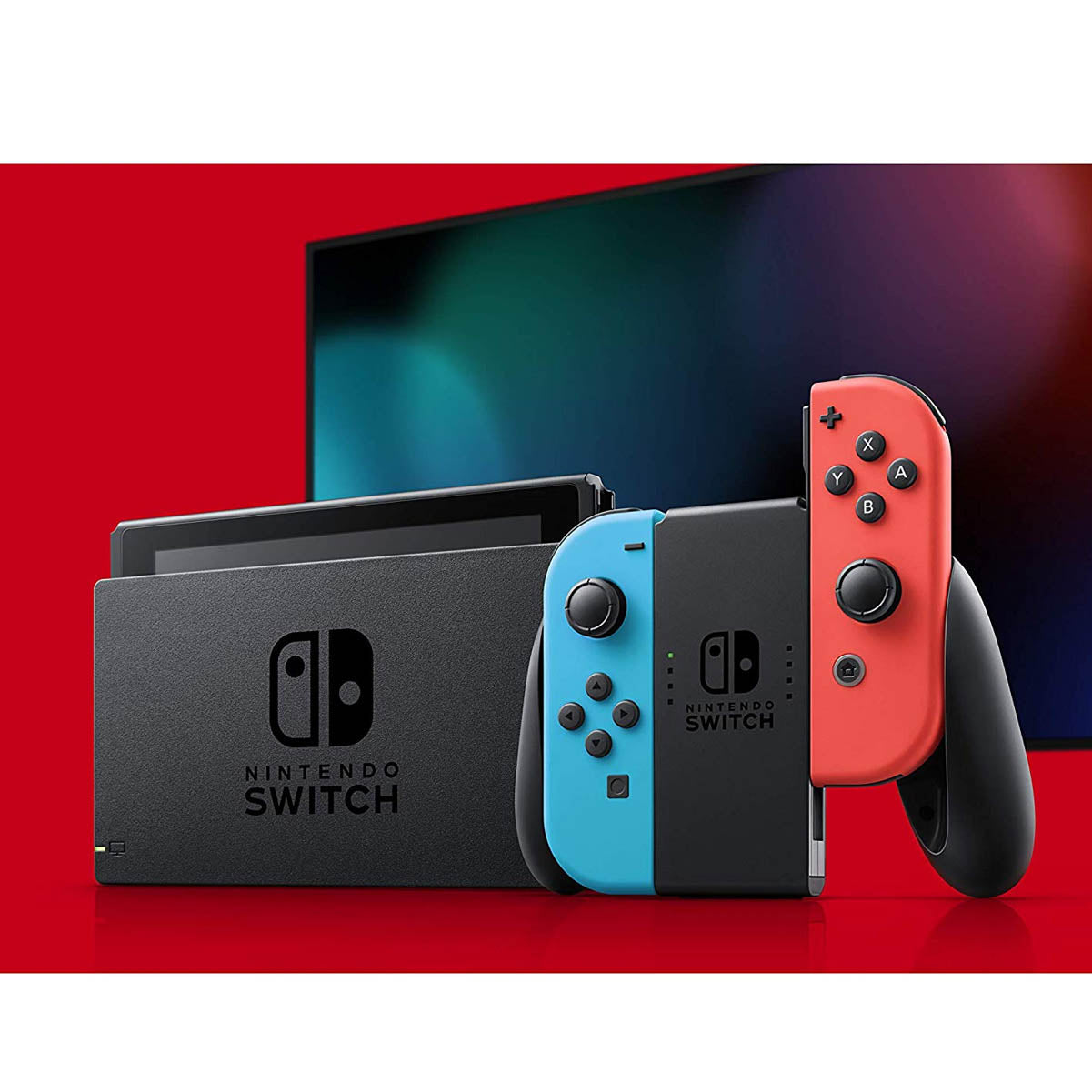 Nintendo Switch Gaming Console with Extended Battery - Neon Blue/Red Joy-Con