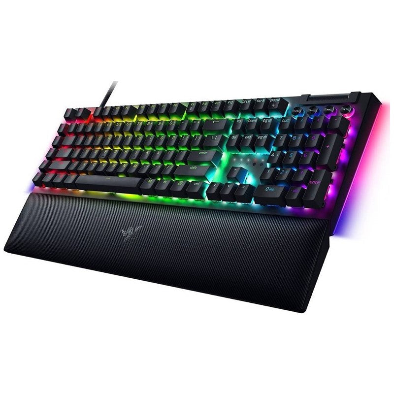 Razer BlackWidow V4 Wired Mechanical Gaming Keyboard with Razer Chroma RGB (Green Switch) - Black