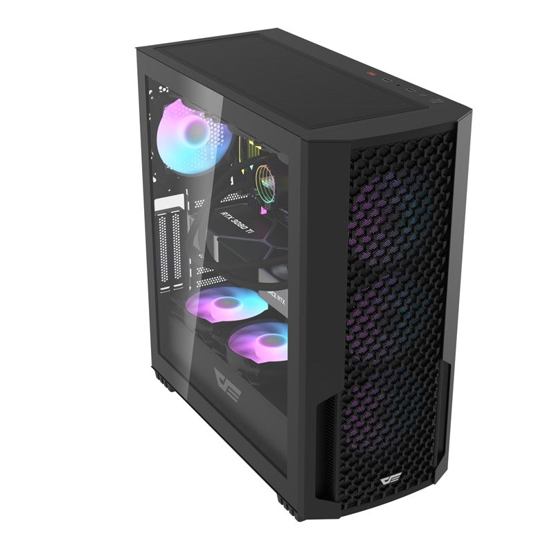 Aigo DarkFlash DF2100 ATX Mid Tower Gaming Case (With 4*ARGB Fans)