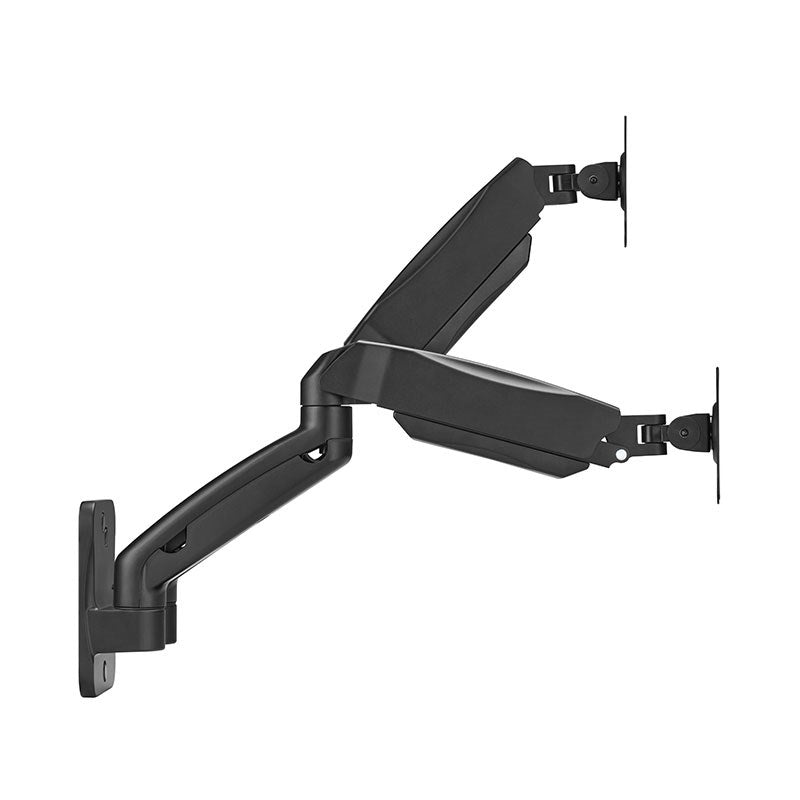 GAMEON GO-5008 Economy Spring-Assisted Wall Mounted Dual Monitor Arm, Stand And Mount For Gaming And Office Use, 17