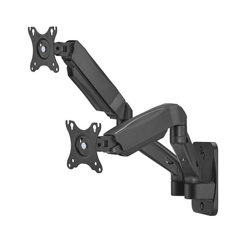 GAMEON GO-5008 Economy Spring-Assisted Wall Mounted Dual Monitor Arm, Stand And Mount For Gaming And Office Use, 17