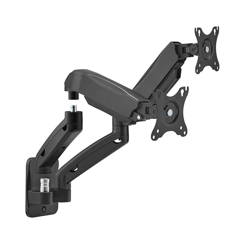 GAMEON GO-5008 Economy Spring-Assisted Wall Mounted Dual Monitor Arm, Stand And Mount For Gaming And Office Use, 17