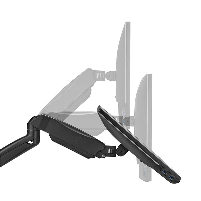 GAMEON GO-5008 Economy Spring-Assisted Wall Mounted Dual Monitor Arm, Stand And Mount For Gaming And Office Use, 17