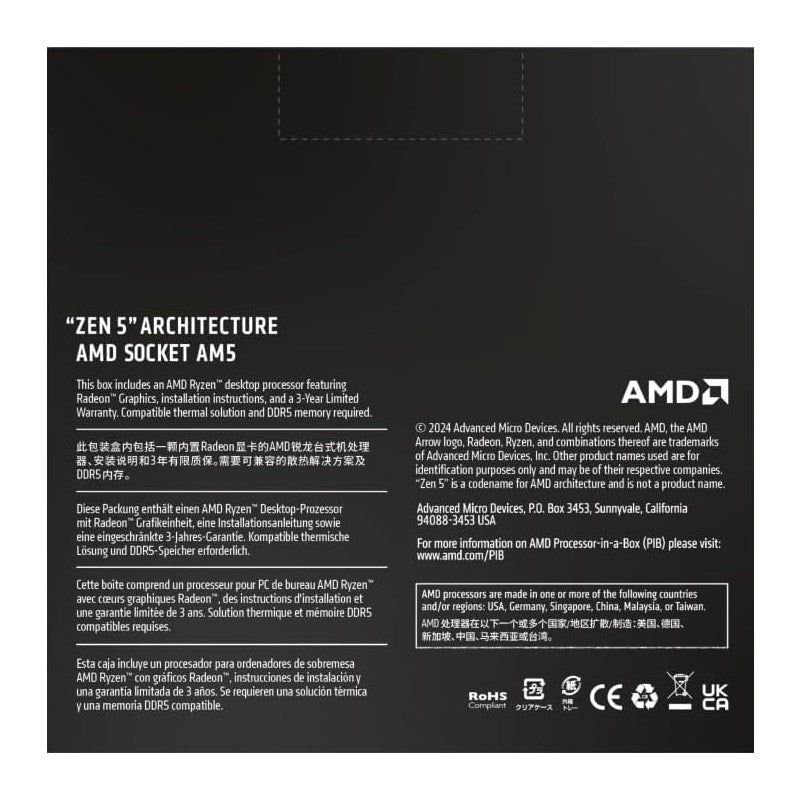 AMD Ryzen 9 9900X 4.4 GHz 12-Core AM5 Processor