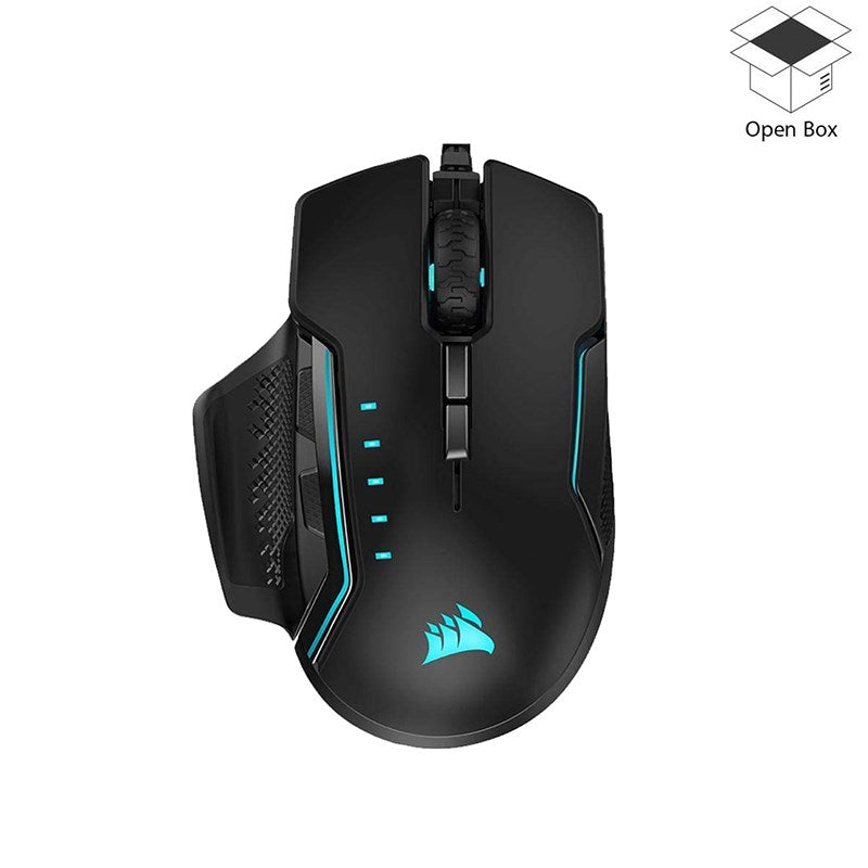 Corsair GLAIVE RGB PRO, Optical 18000 DPI Gaming Mouse - Black - Open Box