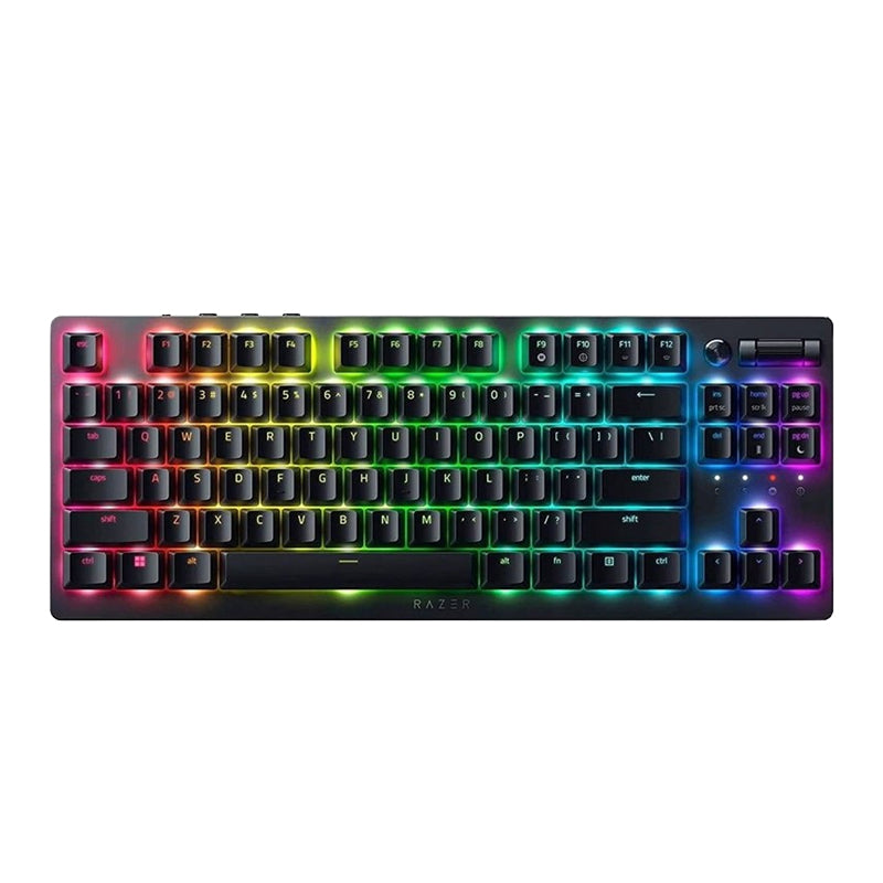 Razer DeathStalker V2 Pro TKL Wireless RGB Optical Gaming Keyboard, Clicky Red Switch (US Layout) - Black