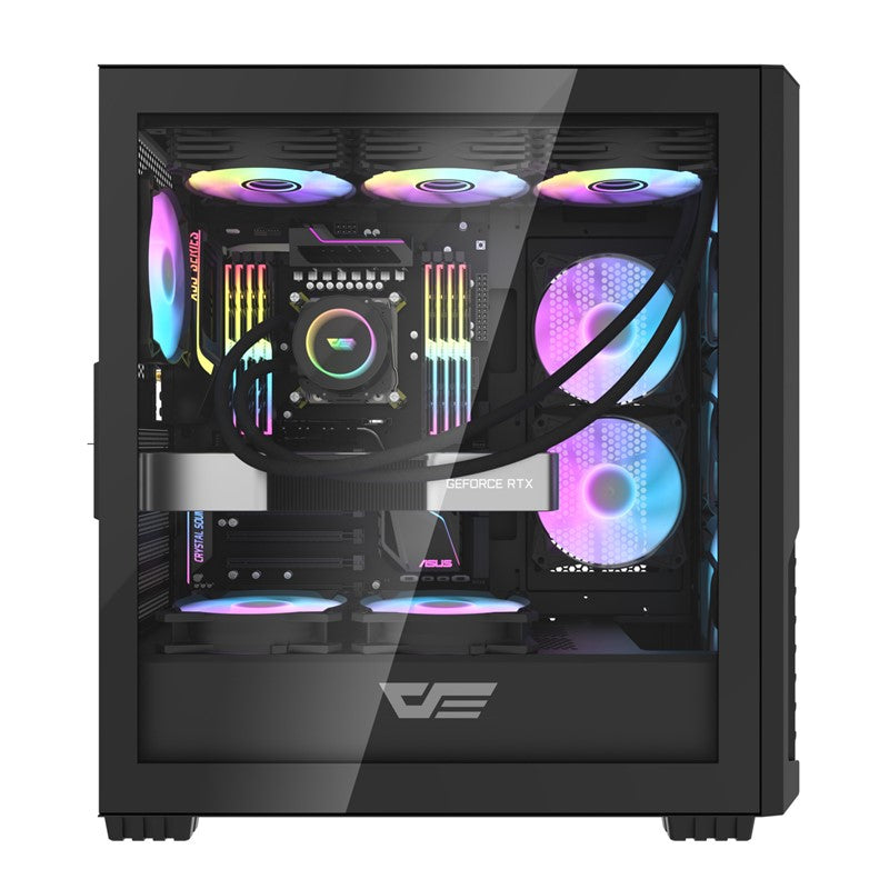 Aigo DarkFlash DF2100 ATX Mid Tower Gaming Case (With 4*ARGB Fans)