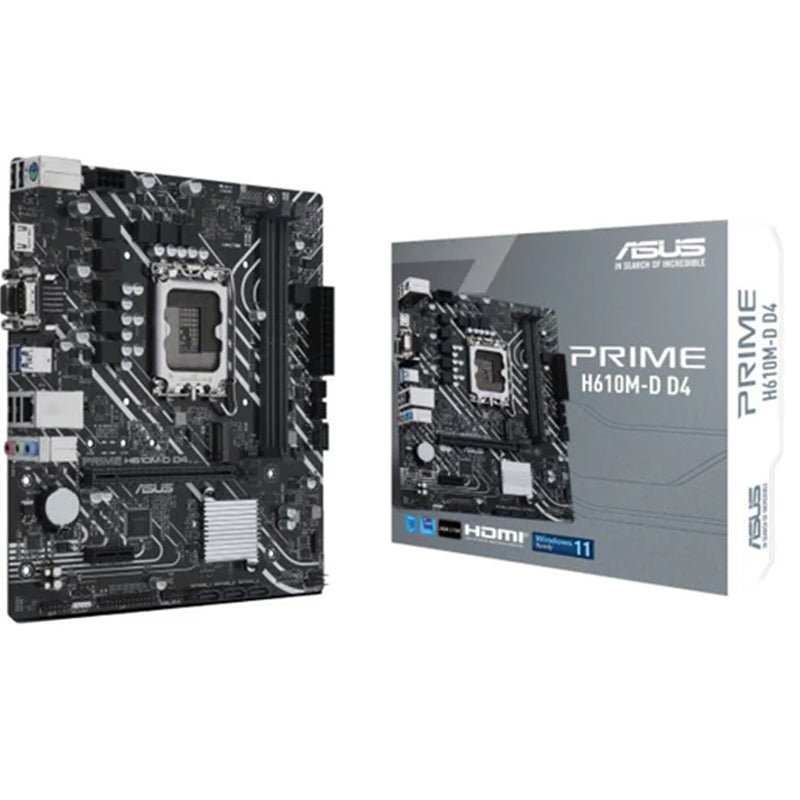 Asus PRIME H610M-D D4, Socket LGA 1700, mATX Gaming Motherboard