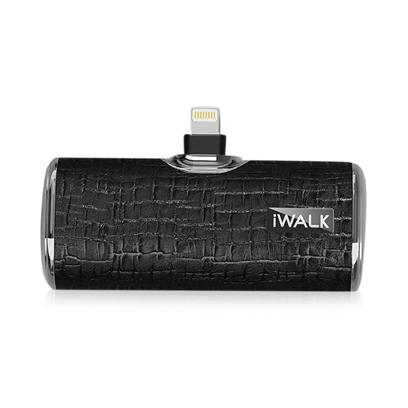 Iwalk Link Me Plus Leather Coated Pocket Battery 4500 mAh for iPhone, Black
