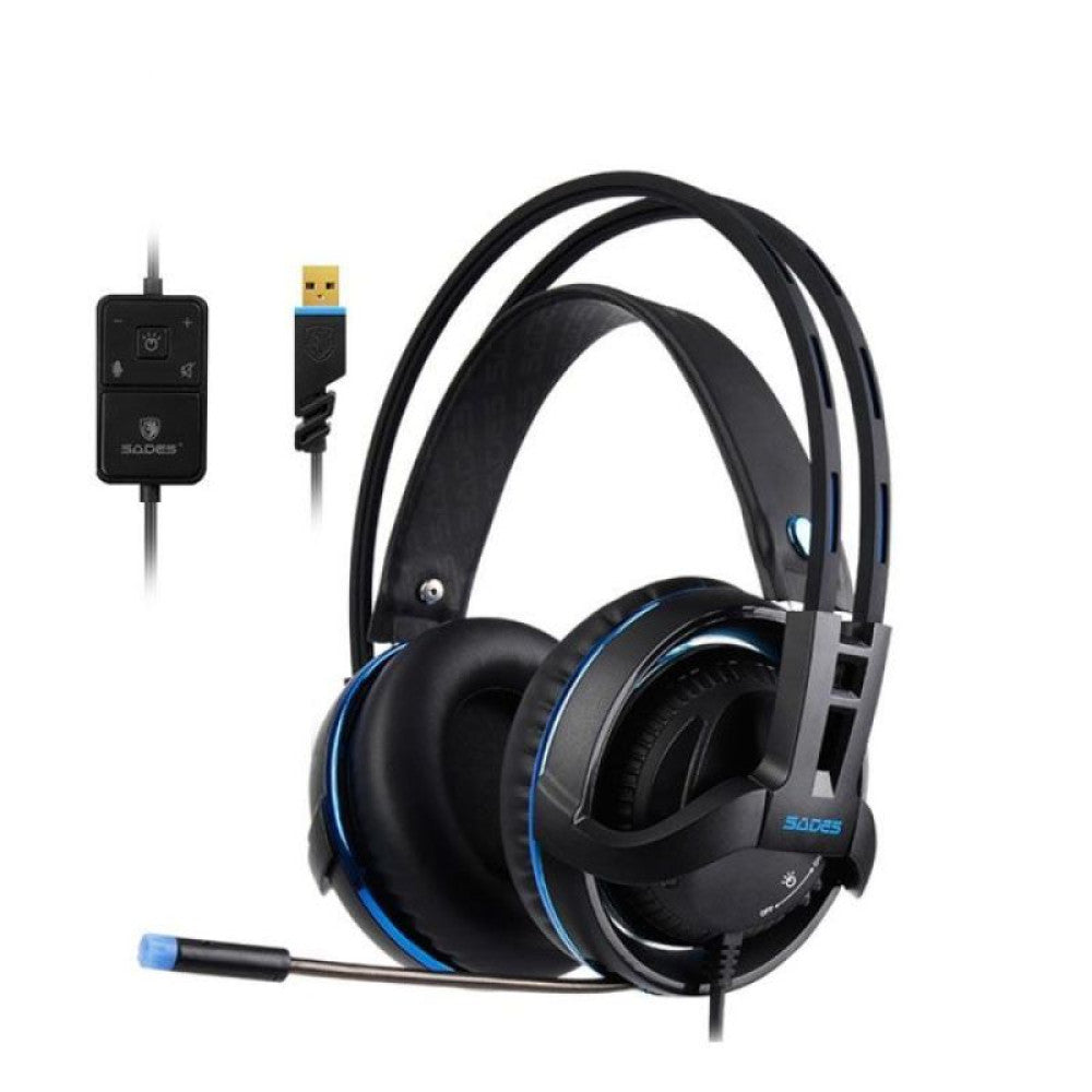 Sades Diablo PC Gaming Headset with Realtek Gaming Audio - Black