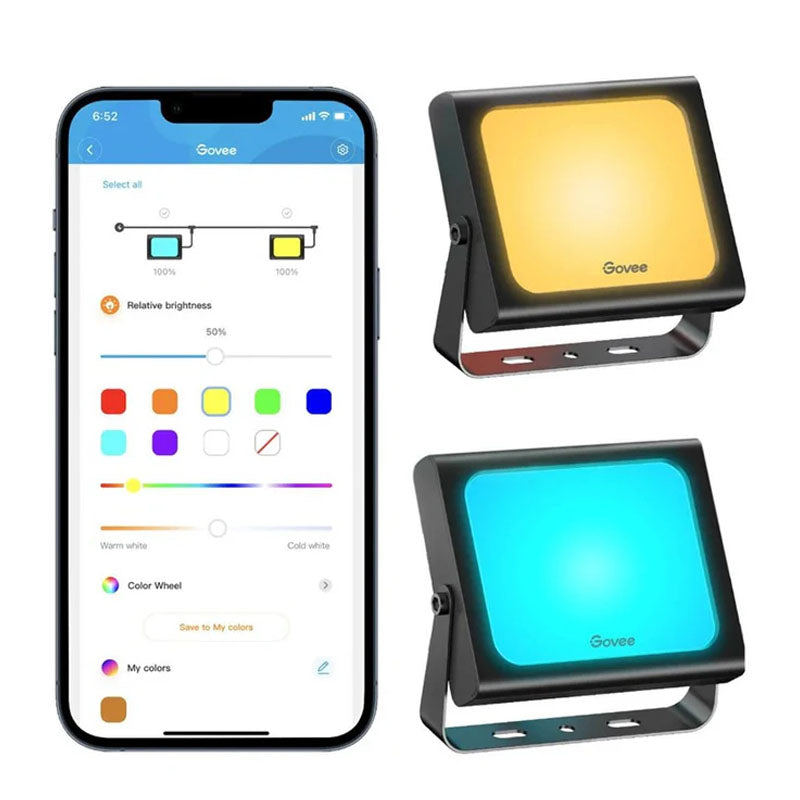 Govee RGBICWW LED Smart Flood Lights With App, Voice Control - H7060