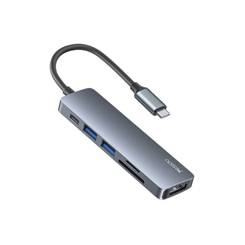 Yesido HB11 6-in-1 USB-C Multiport Hub Adapter with Card Reader