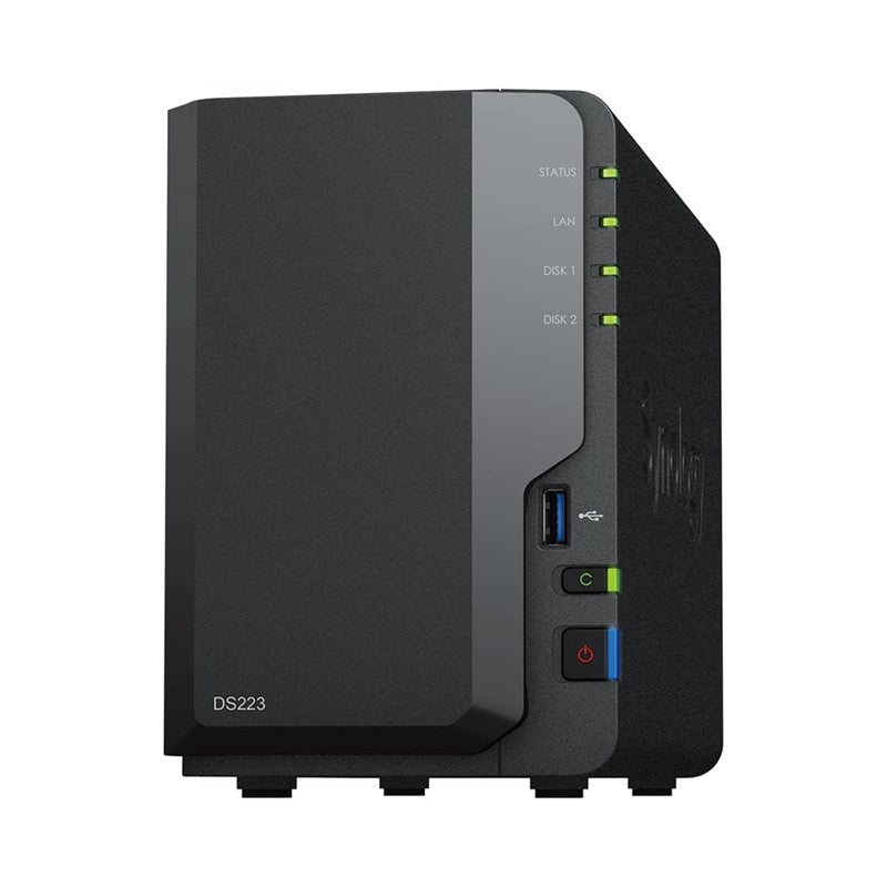 Synology 2-Bay NAS DS223 (Diskless), 2GB DDR4