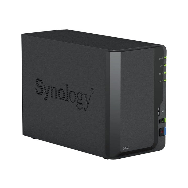 Synology 2-Bay NAS DS223 (Diskless), 2GB DDR4